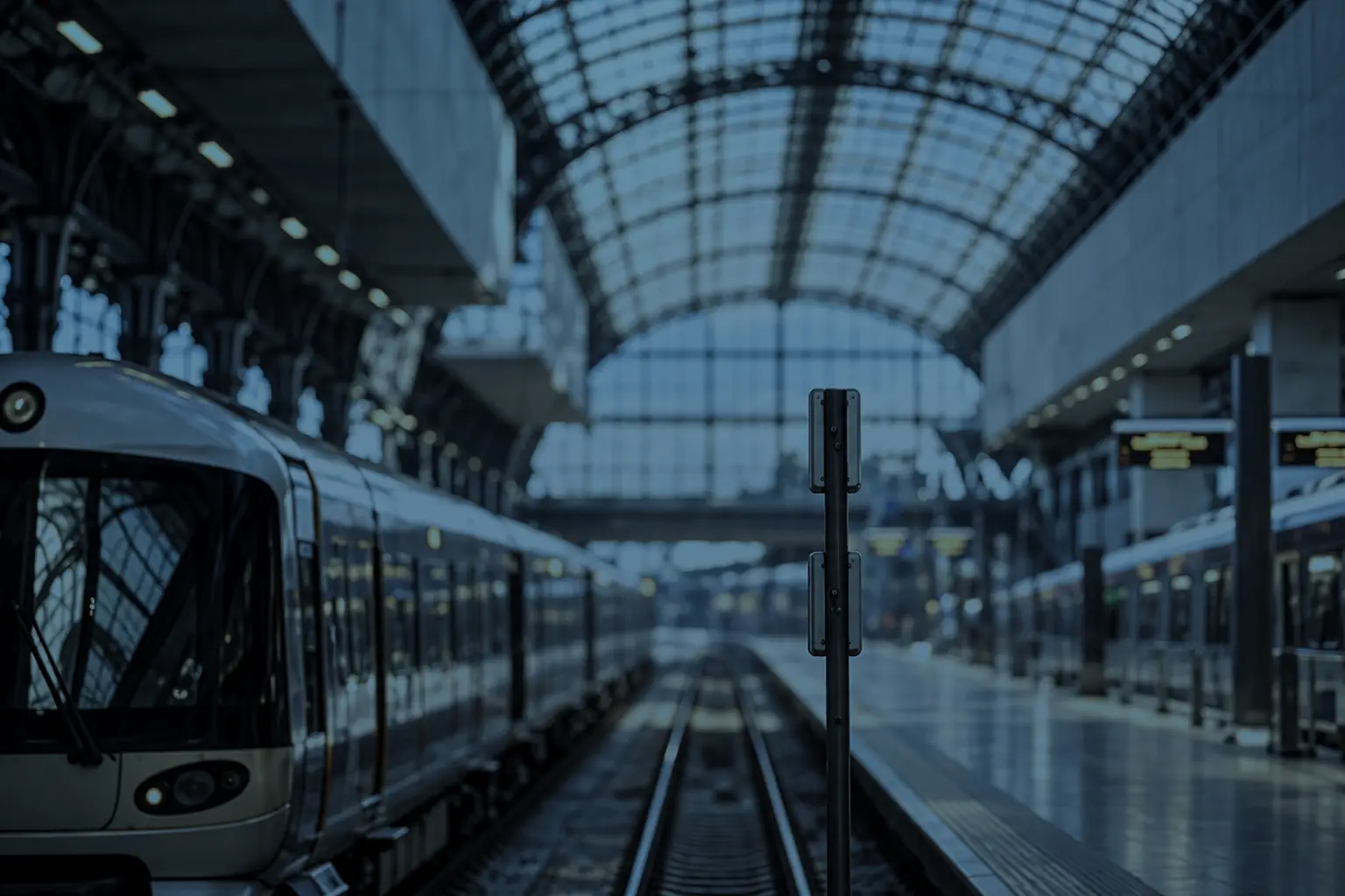 A train at a station platform