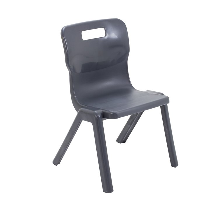 Chaise Salle de classe polypropylène Titan Gris Foncé