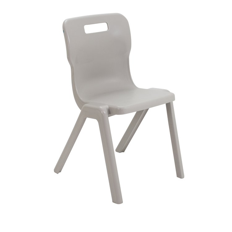 Chaise Salle de Classe polypropylène Titan Grise