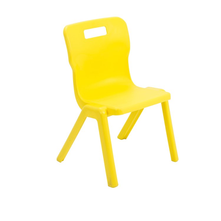 Chaise Salle de classe polypropylène Titan Jaune