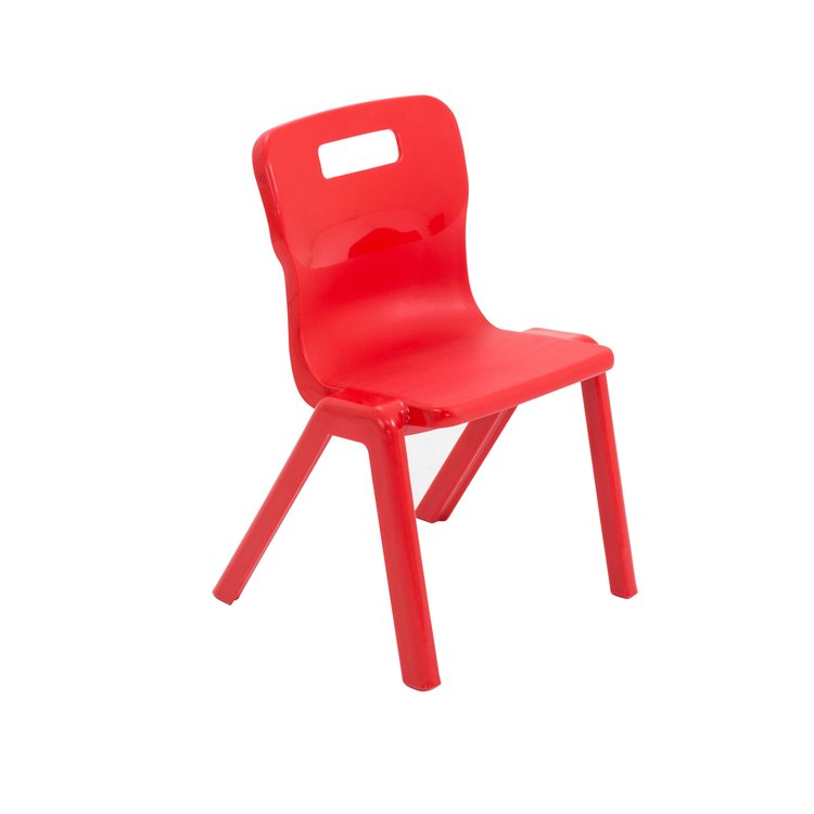 Chaise Salle de classe polypropylène Titan Rouge