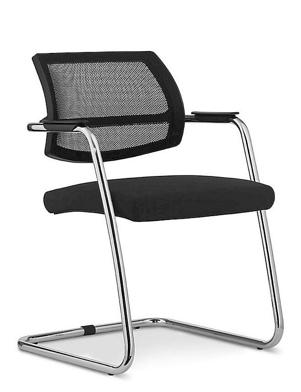 Siège visiteur Unimesh Sitland tissu noir