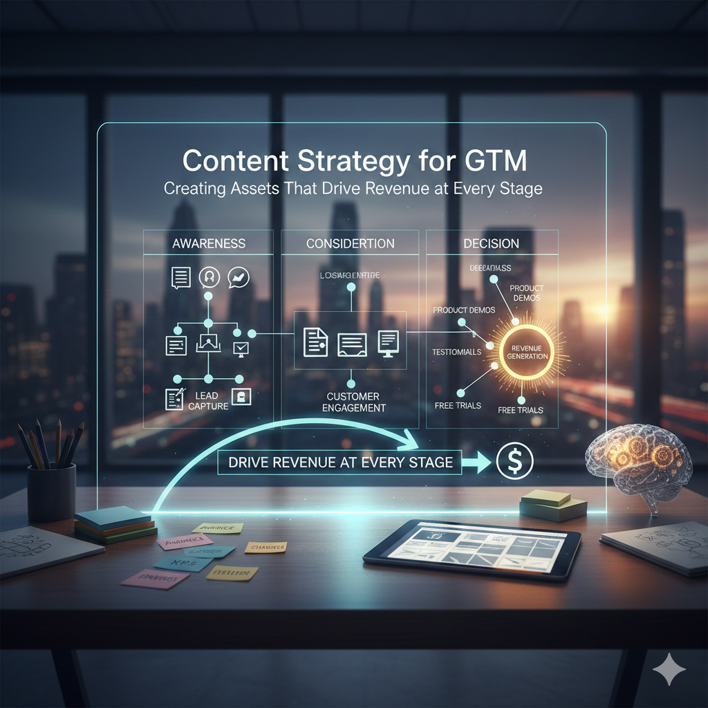 Featured image for Content Strategy for GTM: Creating Assets That Drive Revenue at Every Stage - Revenue-driven content strategies for every customer journey stage