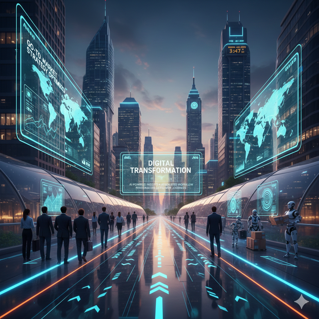 Featured image for Digital Transformation in GTM: Leveraging Technology for Competitive Advantage - Digital transformation strategies for competitive revenue advantage