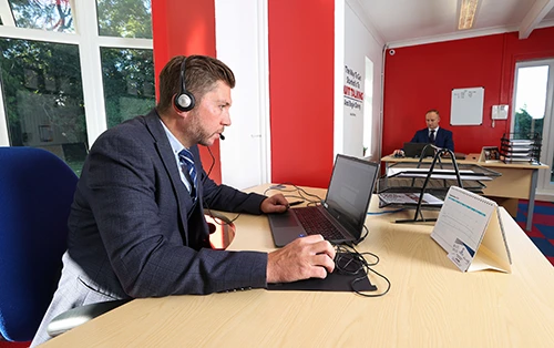 Estate Agent on a call