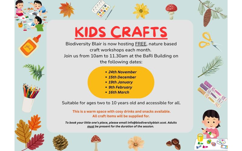 Biodiversity Blair hosts children’s craft workshops