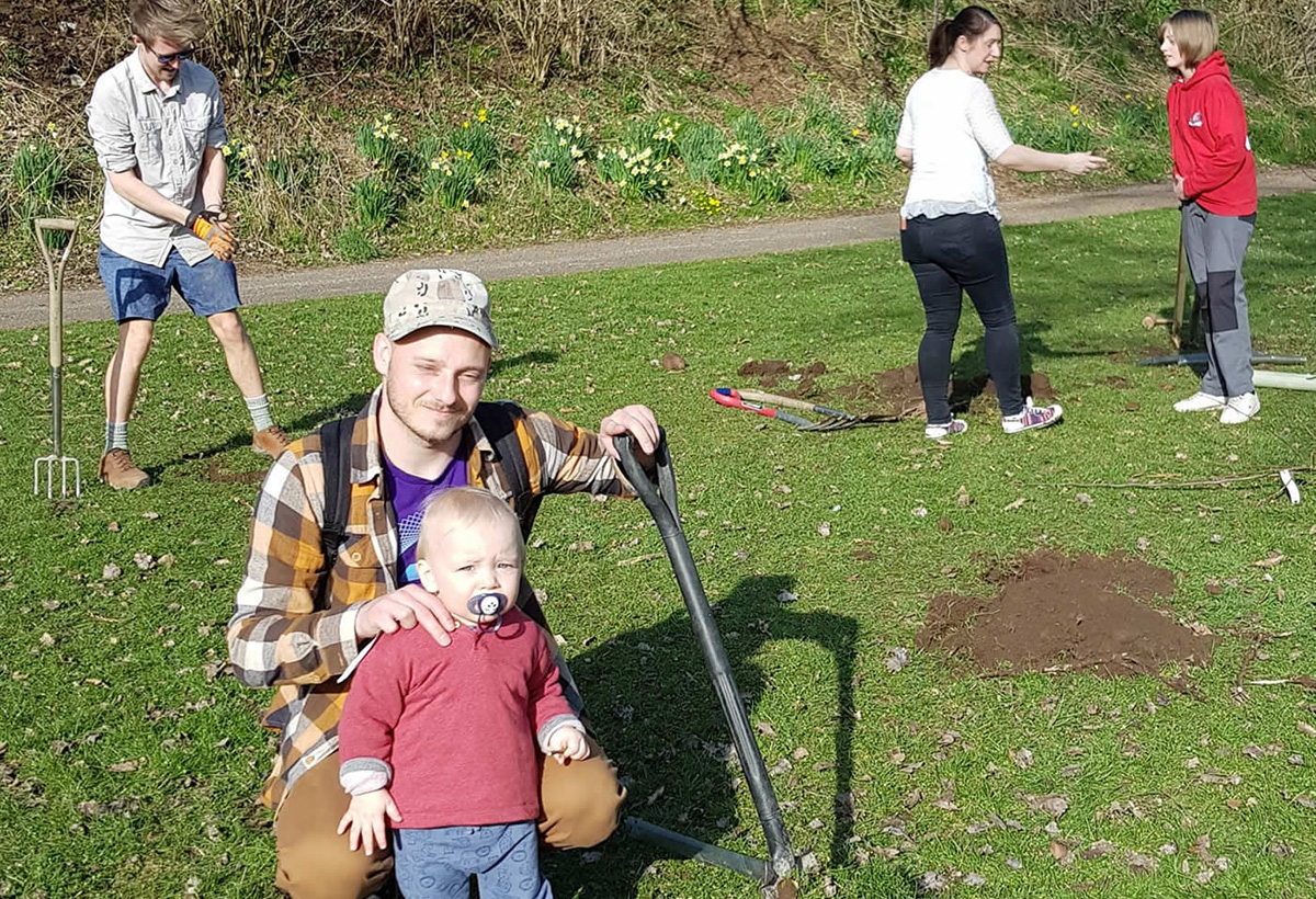 Families helping out