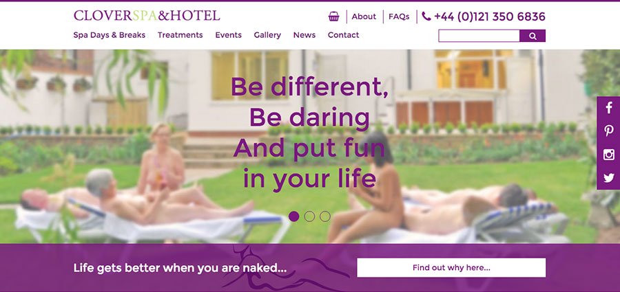 Striking the balance with the new Clover Spa website